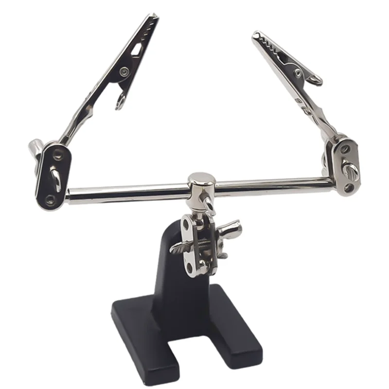 

ABKS-Adjustable Third Hand Soldering Tool Desk Clamp Welding With 2 Alligator Clips Soldering Stand Soldering Repair Tool