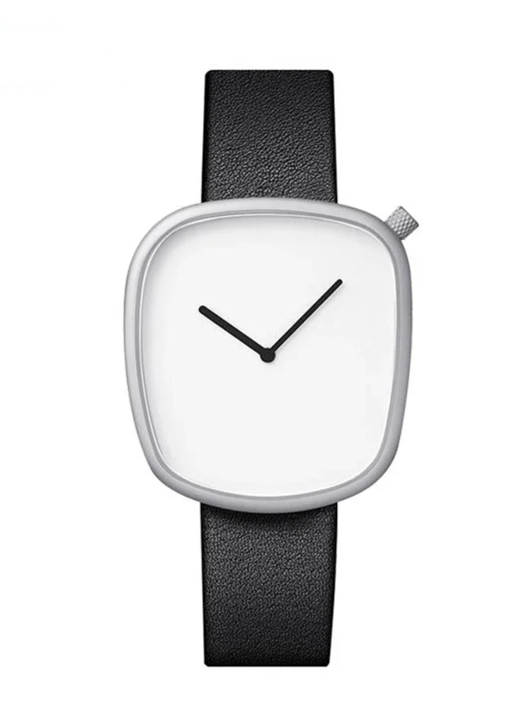 Pebble Nordic Minimalism Design Watch Men\'s and Women\'s Simple Affordable Luxury Fashion Advanced Sense