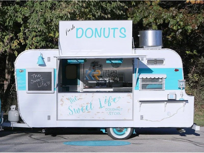 Trailer de freezer de design exclusivo para café da manhã ao ar livre personalizado móvel direto da fábrica para venda