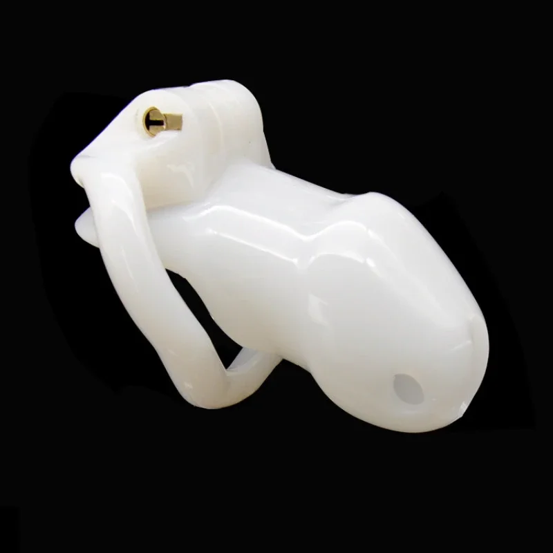 Sex Toys Resin Male Chastity Devices With 4 Penis Rings Chastity Lock Cock Cage Penis Sleeve Exotic Sex Product For Men 18+