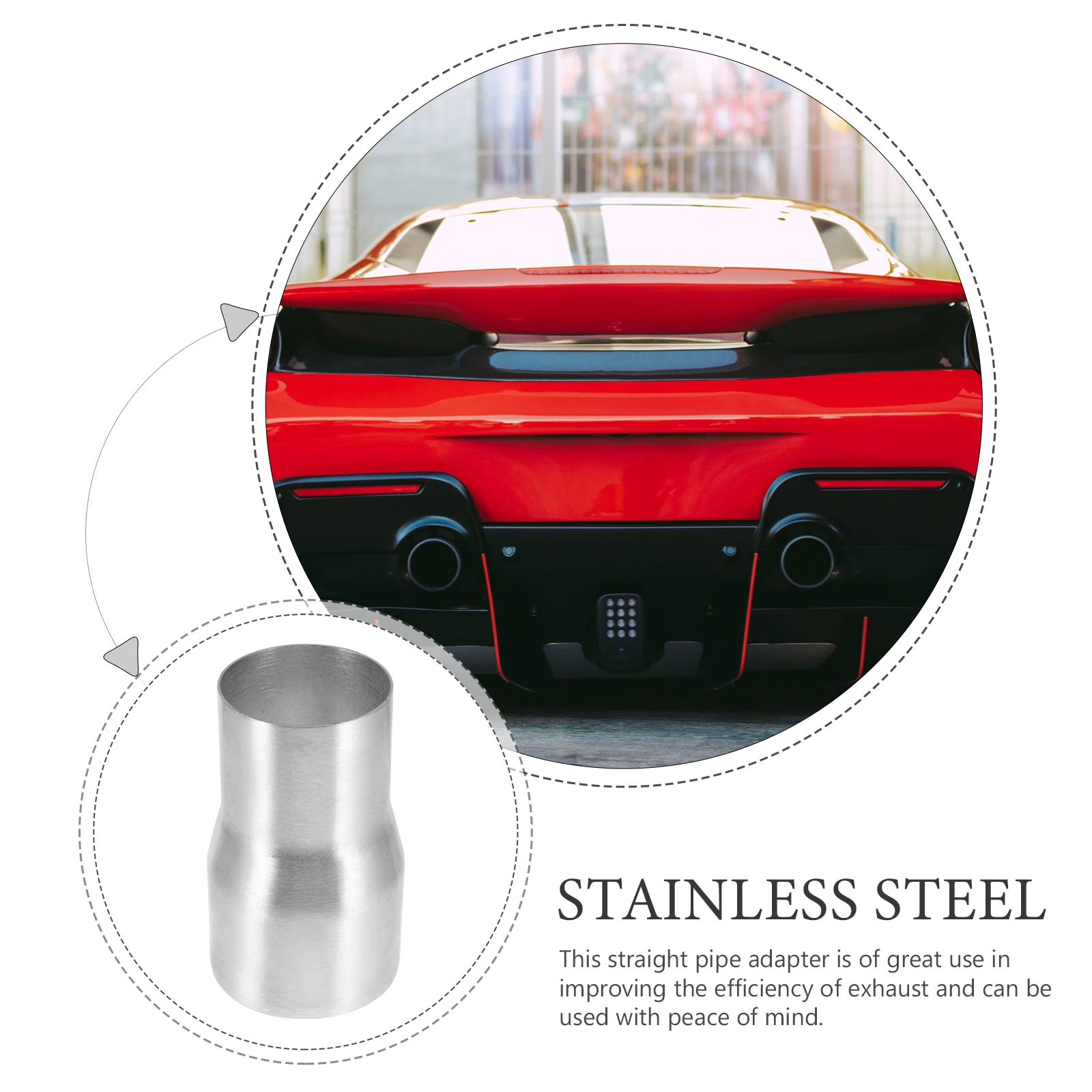 

s Exhaust Pipe Adapter 63mm 76mm Car Connector Joint Fitting Stainless Steel Straight exhaust pipe adapter car exhaust connector
