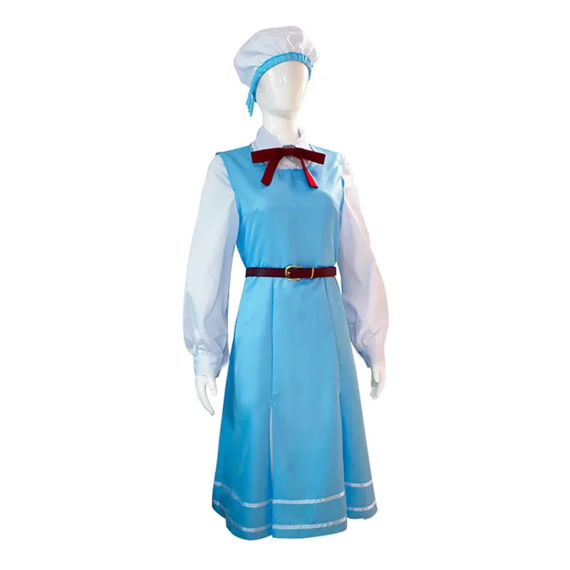 SingXeng Anime Gushing Over Magical Girls Morino Korisu Cosplay Costume Maid Blue Camisole Skirt Wig Woman Dress Customize