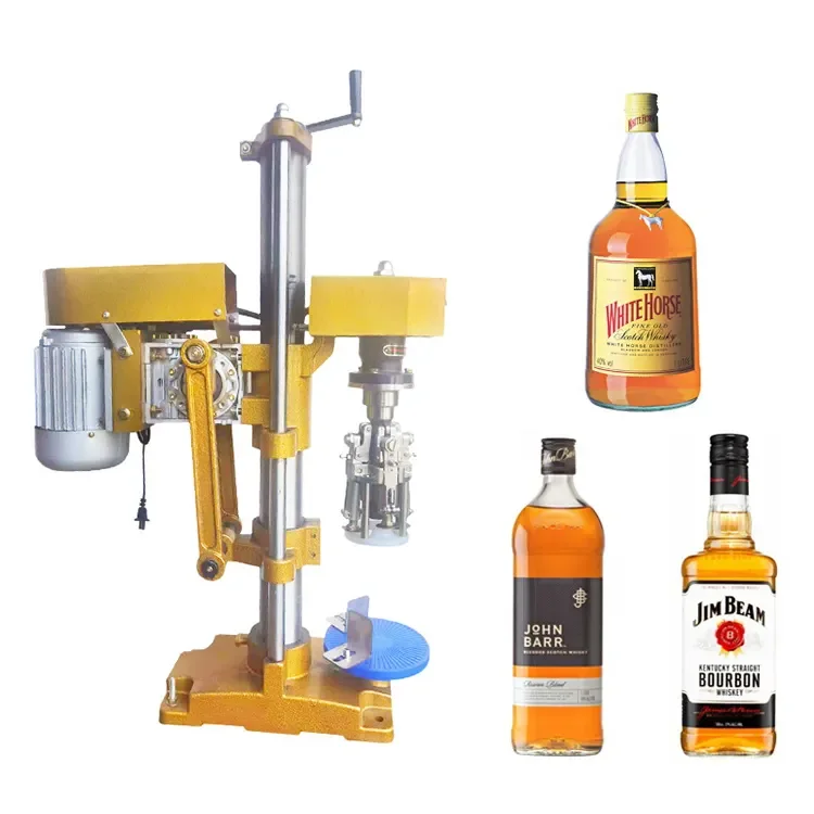 Wine Bottle Screw Capping Wine Bottle Aluminum Cap Close 110V/220V Semi-Automatic