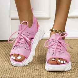 Slip Slide Sandals For Women Summer New Thick Sole Mesh Sandals Fashion Casual Women Shoes Formal Sandals For Women Low Heel