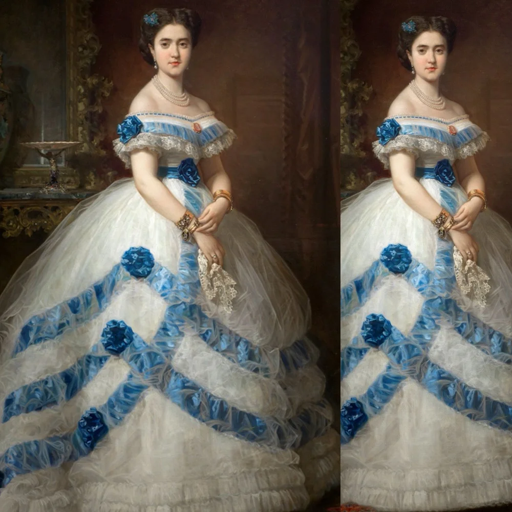 Vestido de Disfraz Isabel Alvarez Montes, Estilo Victoriano de 1860, Crinolina, Vestido de la Emperatriz Sissi, Vestido de Reina Real, Princesa, para Baile de Gala