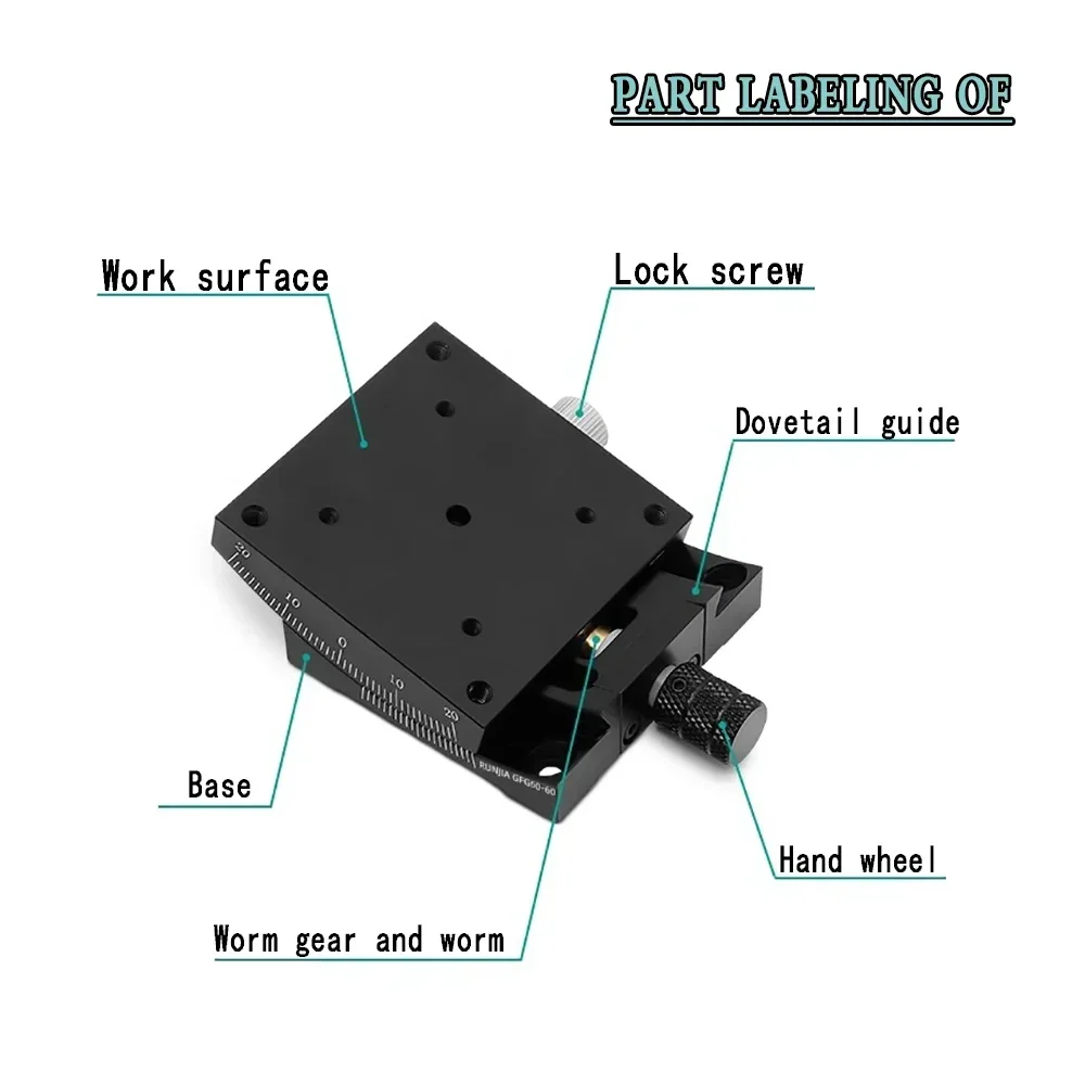 Precision X/XY Axis Stages Manual Goniometer Camera Optical Adjustment Frame Radian Angle Table Swing Angle Adjustment Table