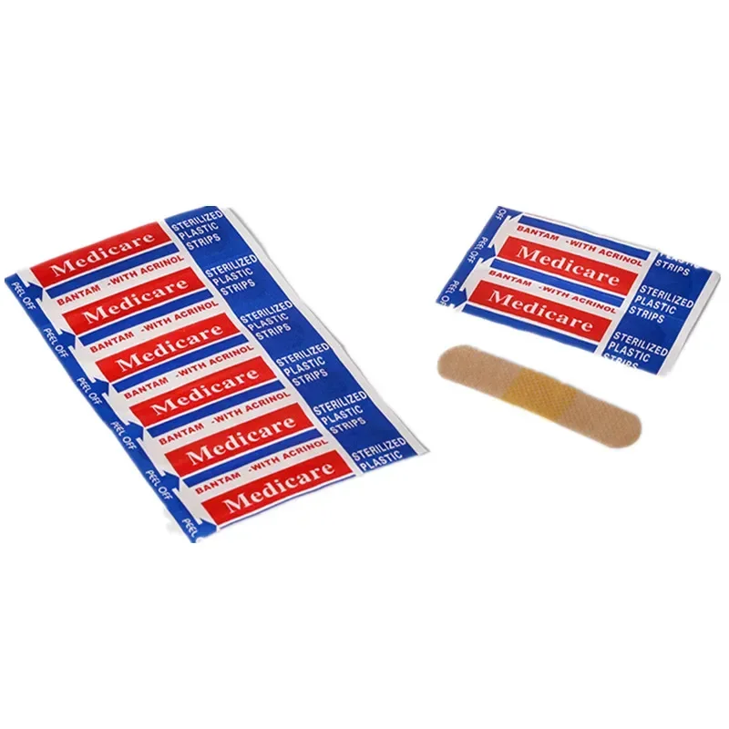 100 قطعة/المجموعة غير المنسوجة الفرقة المعونة تنفس تضميد الجروح التصحيح لاصق الضمادات الجص المنزل السفر الإسعافات الأولية لوازم #5