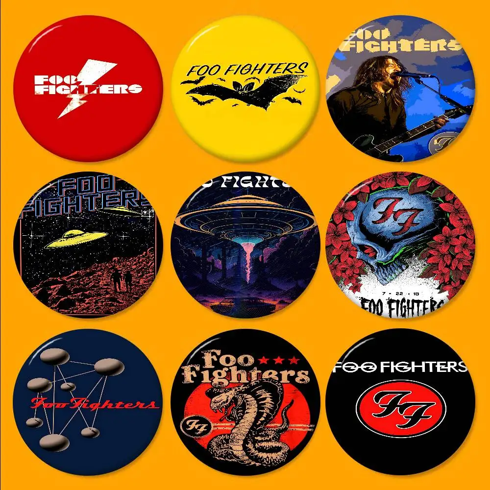 Foo Fighters Band 58mm Handmade Brooch Cartoon Cosplay Badge on Backpack Jewelry Accessories Gifts