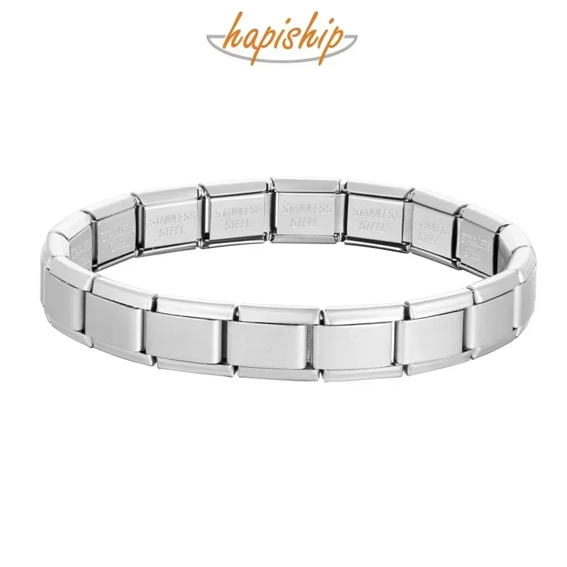 Hapiship 2024 New Top Sell Women Girls Fashions High Quality Matte Charm Links Bracelet Stainless Steel Making DIY Jewelry DJ909