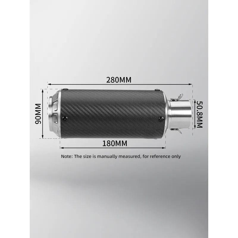 51mm Motorcycle Exhaust Muffler Sport Bike Scooter Universal Exhaust Muffler For Yamaha Kawasaki Z400 Z900 MT09 MT07 R3 NINJA400
