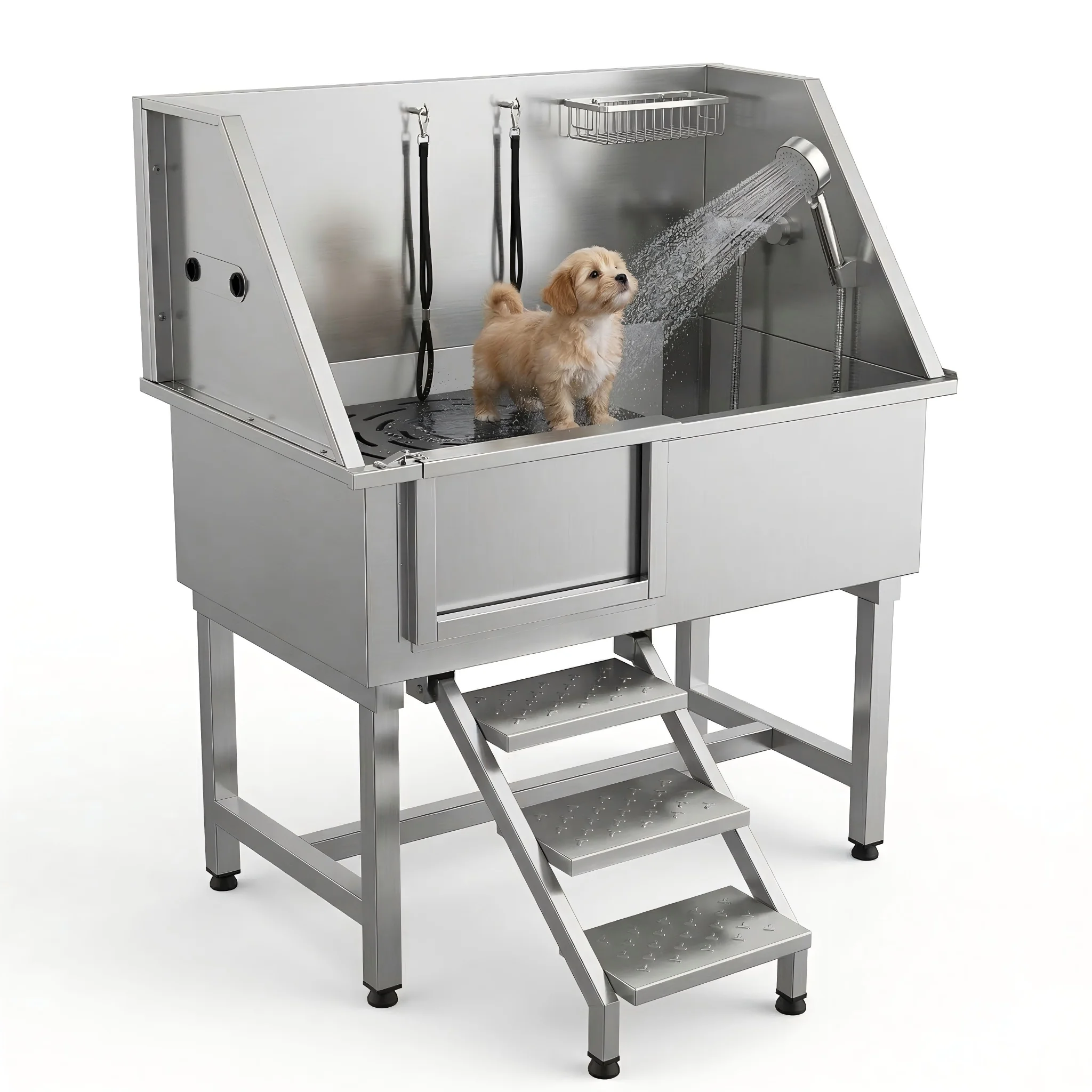 Best Selling 201 Stainless Steel Pet Grooming Bath, Dog Grooming Bath with Ramp, Dog Grooming Bath