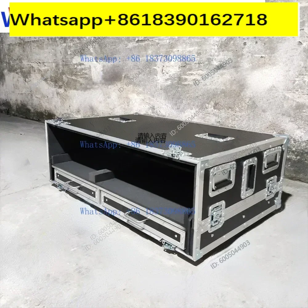 portable adjusting display bracket mixer rack space flight case for Grand MA2 onPC Command & Fader Wings