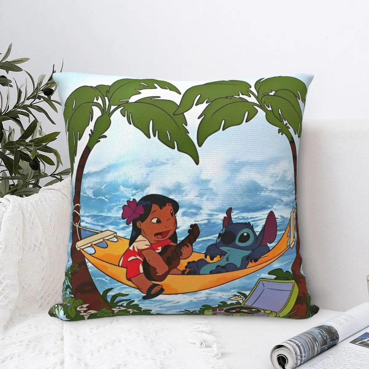 ليلو وستيتش كيس وسادة غطاء الوسادة سحاب مخصص ديكور وسادة للمنزل 45*45 سنتيمتر #1