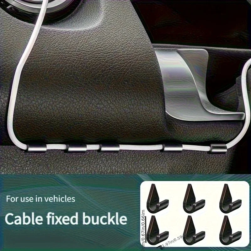 12pcs Car Cable Clips Vehicle Wire Management Organizer Wire Holder Clamp In-Car Cable Clip Fixed Cable Interior Accessories