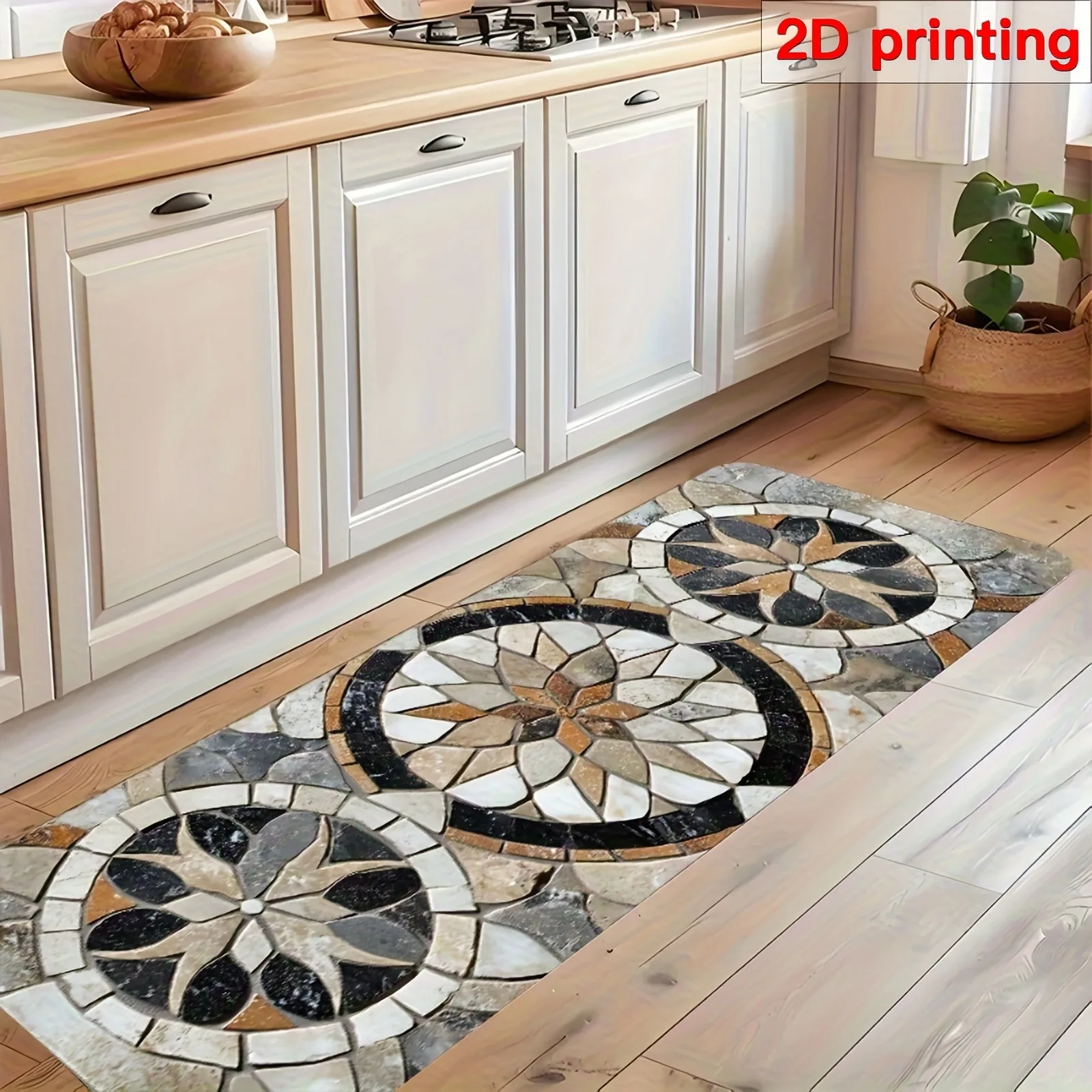 American Ham Toast Sandwich Food Sketch Kitchen Runner Rug Creative Floor Mat