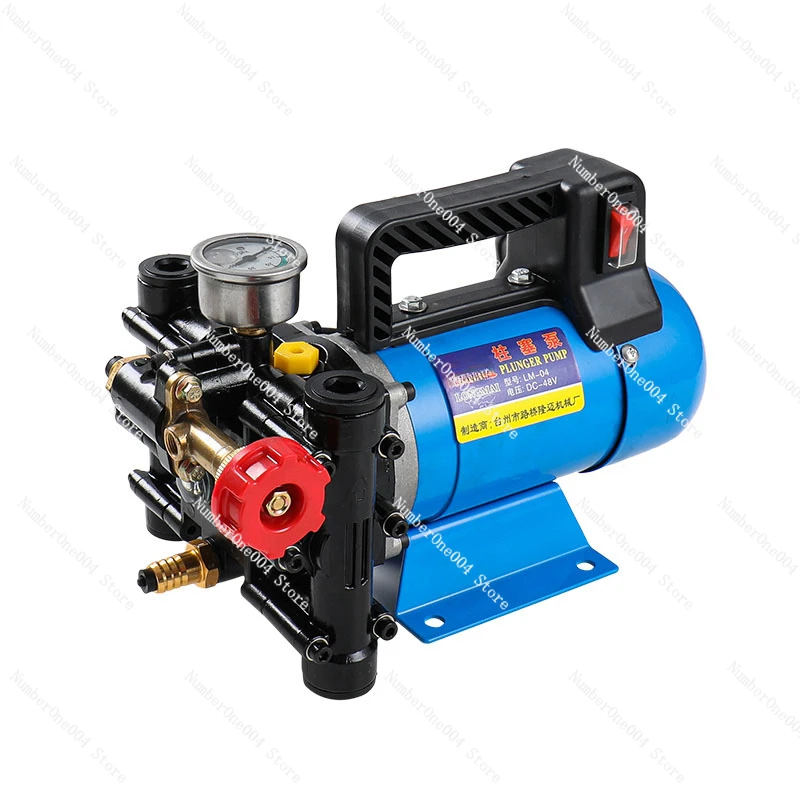 Agricultural Electric High Pressure Pump Spraying Watering Car Wash Irrigation Double Cylinder Piston 12V/24V/48V/60V/72V/220V