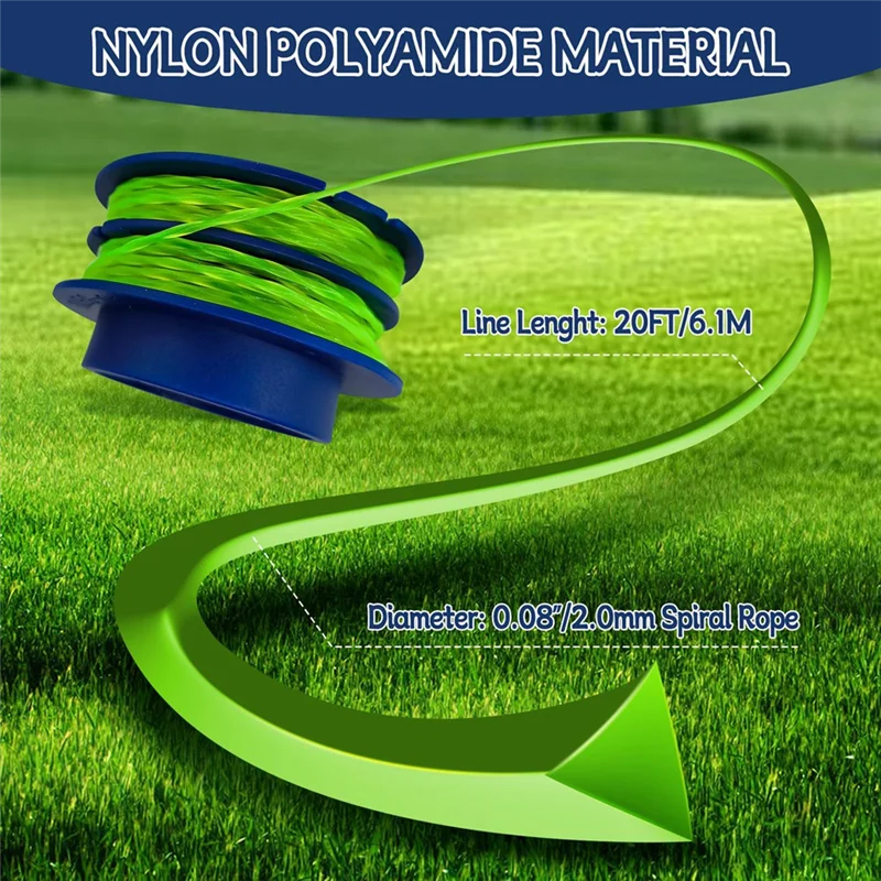 CMHI-0.080-In Dual Line Replacement Spool Compatible With Max String Trimmer Model (3 Pack)