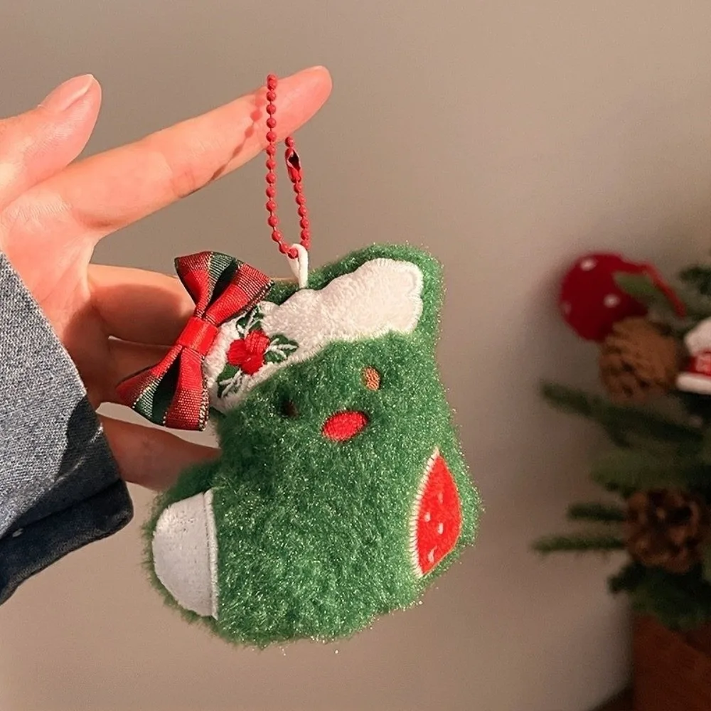 Hanging Ornaments Christmas Keychain Snowman Star Christmas Tree Pendant Cartoon Doll Decoration Stuffed Animal Christmas Party