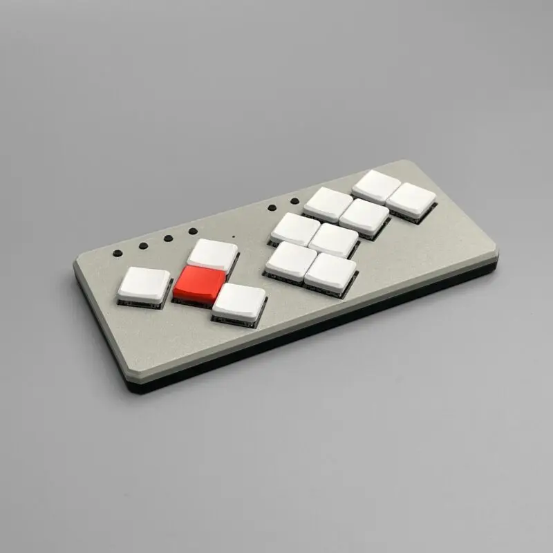 وحدة تحكم ألعاب الإجهاد 12 مفتاحًا، لوحة مفاتيح ألعاب سلكية محمولة مدمجة مع وحدة تحكم RP2040-Zero تدعم البرامج الثابتة GP2040