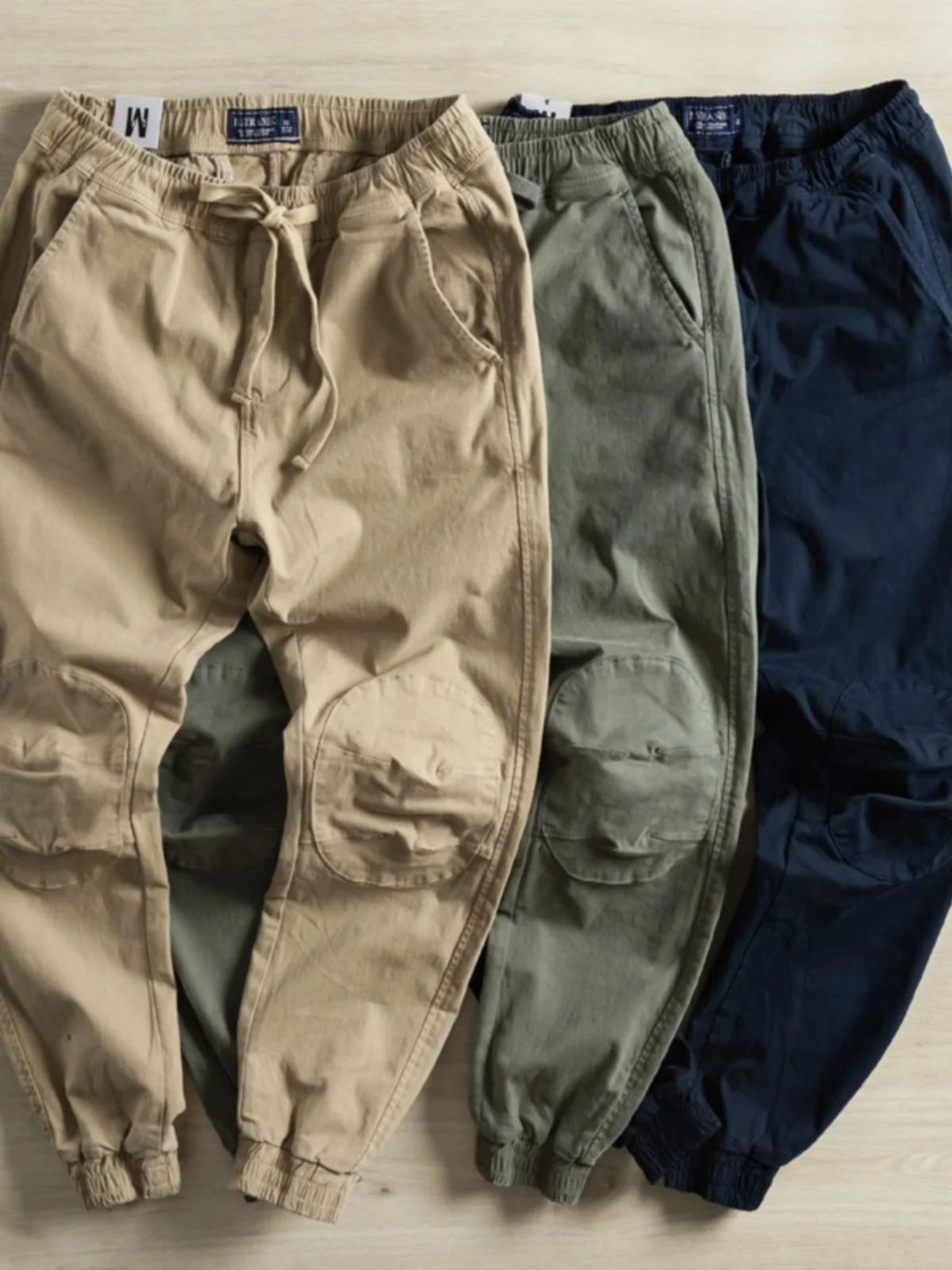 

Мужские повседневные брюки American Sle Workwear: модные брендовые холщовые брюки с эффектом потертости, универсальные, с 3D-аппликациями, зауженного кроя, длинные