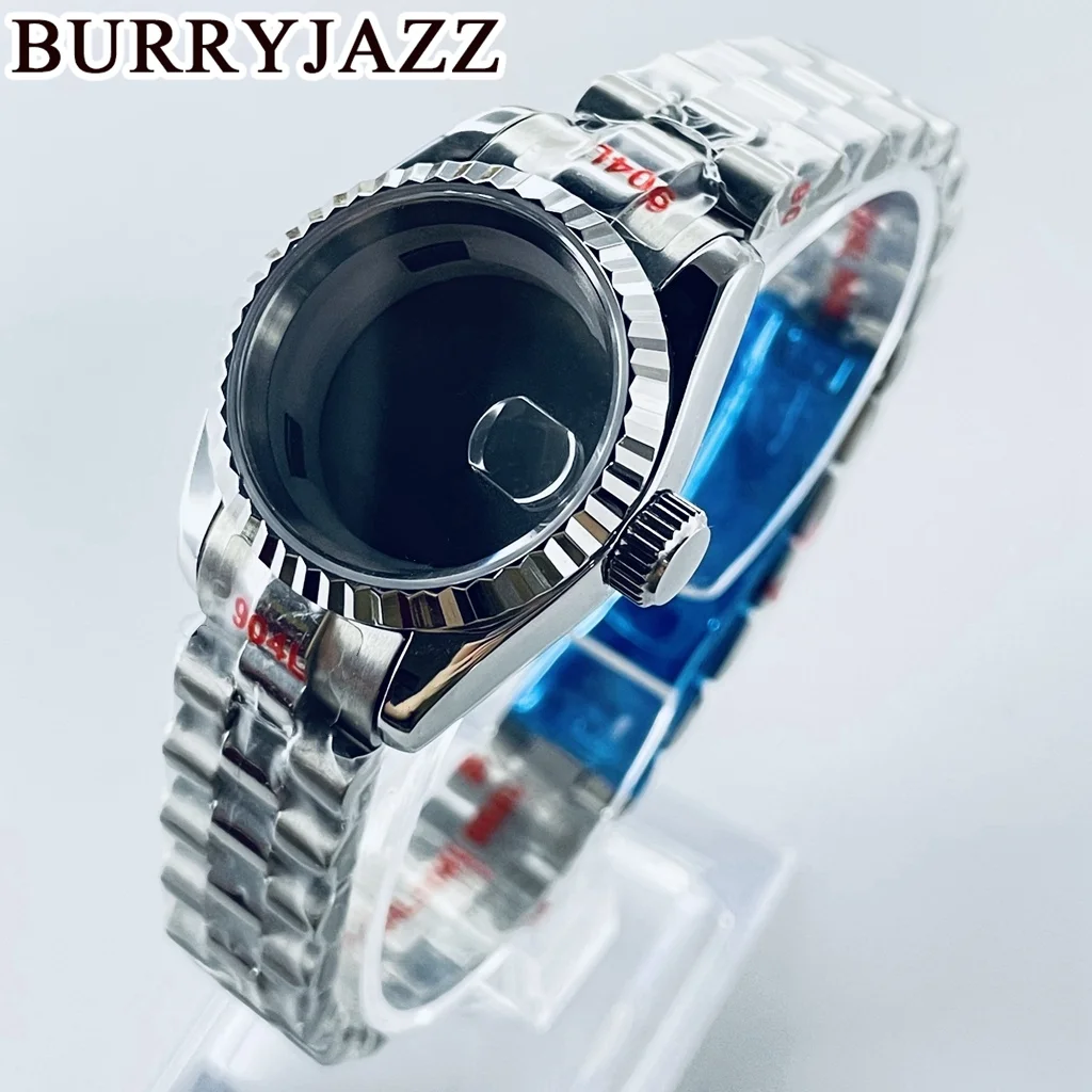 NH05 26mm/28mm Waterproof Stainless Steel Sapphire Glass President Strap Watch Case For Ladies Women Fit NH05 NH06 Movement