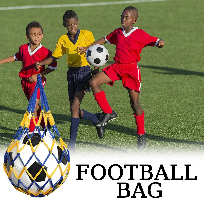 

Net Soccer Volleyball Drawstring Ball Storage Bag Youth Football Self Trainer Nylon Bold Storage Bag Football Accessories