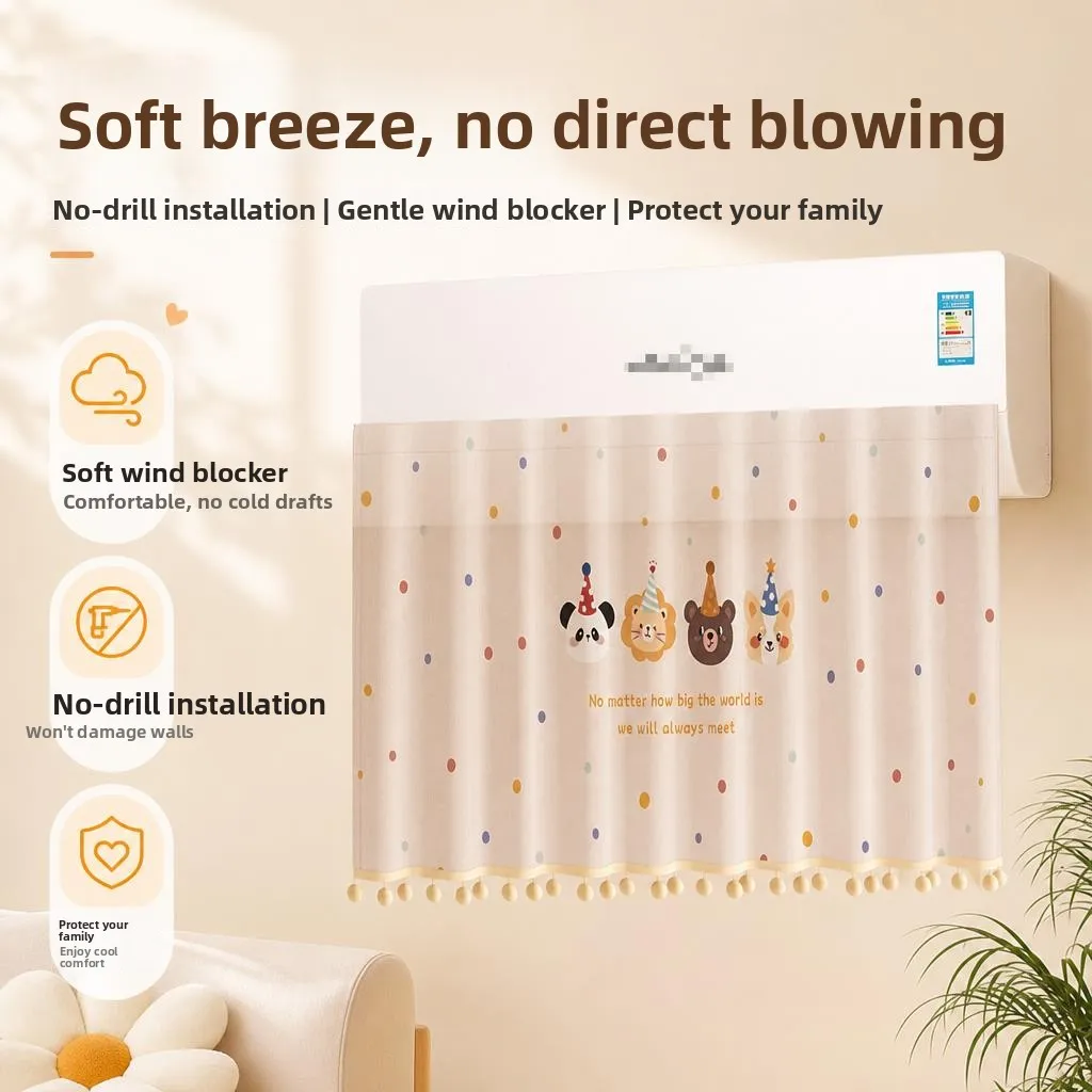 

Universal Hanging Type Air Conditioner Cover New 2026 Prevent Direct Blow New Moon Period Outflow Windshield Windproof Curtain