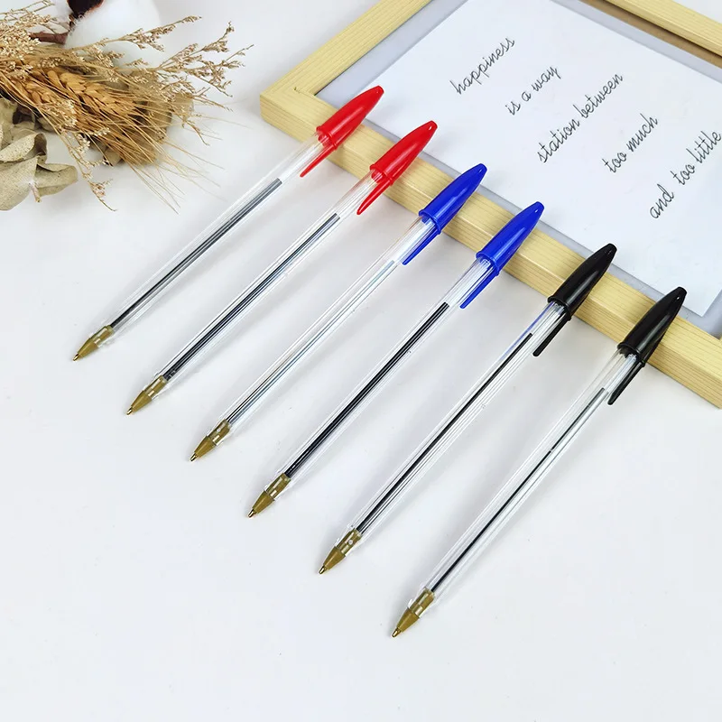 10/15Pcs 1mm Ballpoint Pen Black/Red/Blue Longlasting Cute Portable Rainbow Office Supplies Kids School Stationery Writing Tool