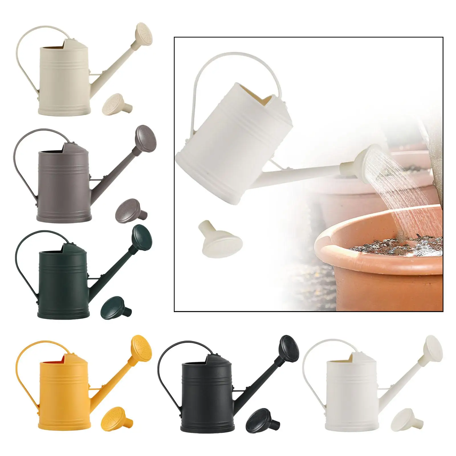 Indoor Outdoor Watering Can Ergonomic Handle Garden Sprinkler Pot PP Material for Houseplants Home Flower Irrigation