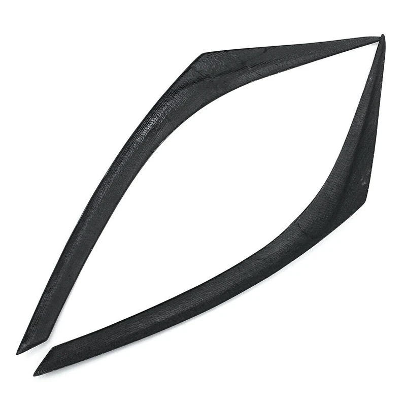 Carbon Fiber Front Headlight Eyebrow Cover Trim For Toyota CHR CH-R 2016-18