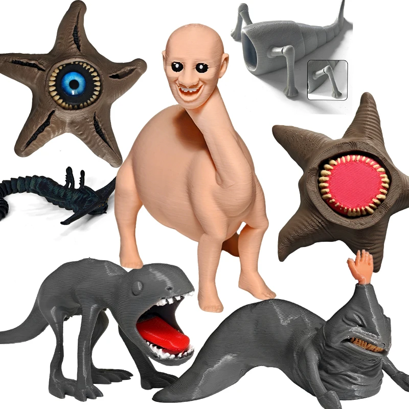 Bloop Sea Monster 3D Printed Flexible Articulated Fidget Toy – Sea Eater Deep Sea Creature Collectible, Stress Relief Desk Toy view 2