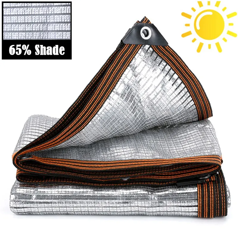 

65% Shade Rate Anti UV Aluminum Foil Sunshade Net Summer Outdoor Reflective Sun Shelter Garden Succulent Plants Shading Tent