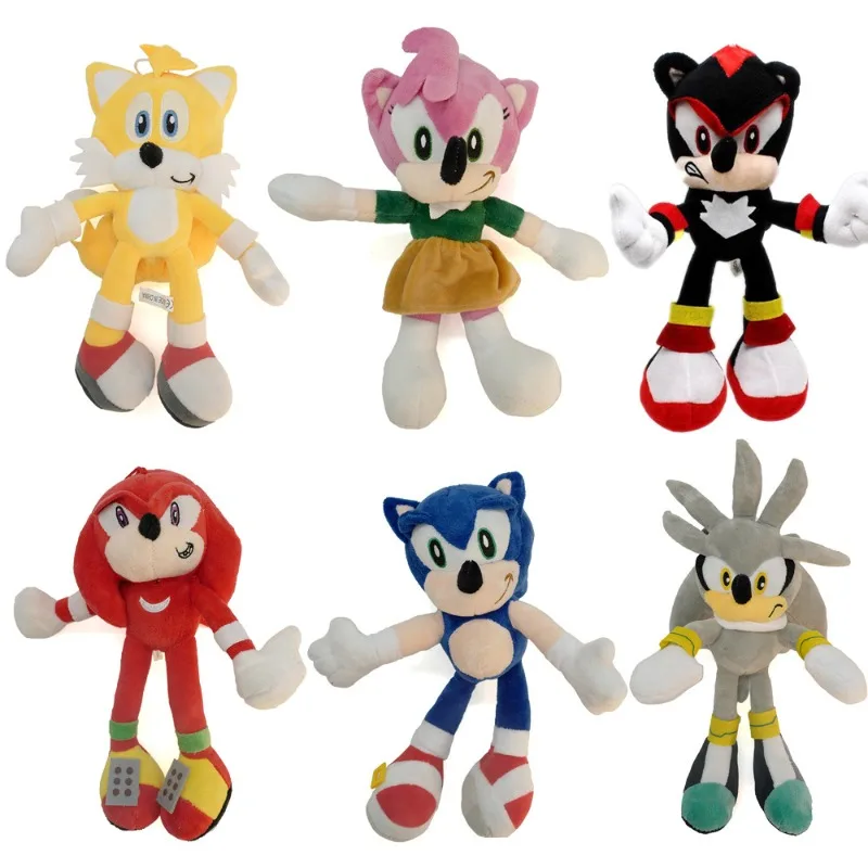 30CM Supersonic Hedgehog Sonic Plush Cartoon Game Anime Sonic Children's Plush Doll Toys Wholesale of Gifts for Children