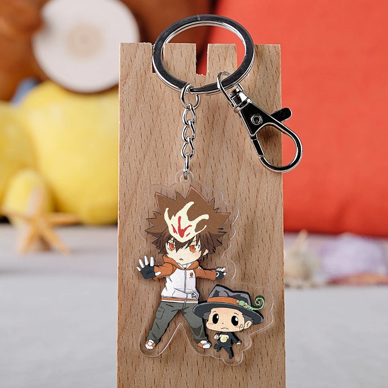 Giotto ‌Byakuran ‌Sawada Tsunayoshi‌ Popular Anime Two-dimensional Peripheral Transparent Acrylic Keychain Backpack Pendant