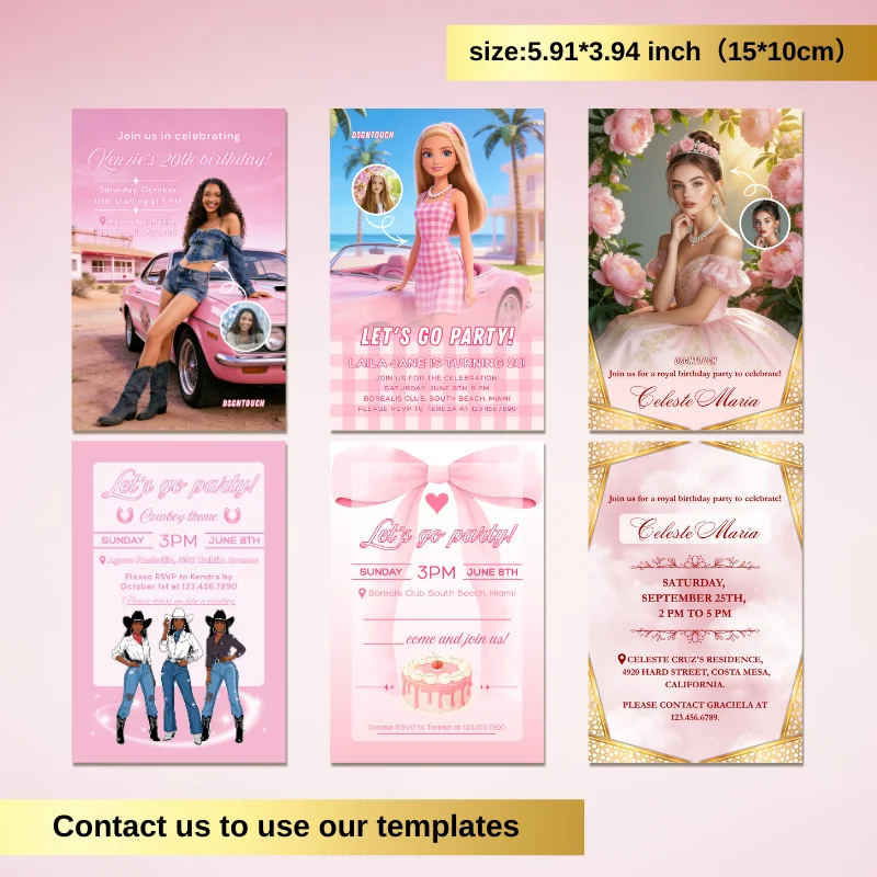 

100 шт. благодарственных открыток за то, что вы пришли на мой день рождения, подходят для девичьих дней рождения, премиум-бумага, 10x15 см, матовая/глянцевая отделка