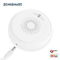 Zemismart Zigbee Smart Gas Detected Sensor for Pipeline Natural Gas Security Alarm System Gas Leakage Detector Work with Tuya