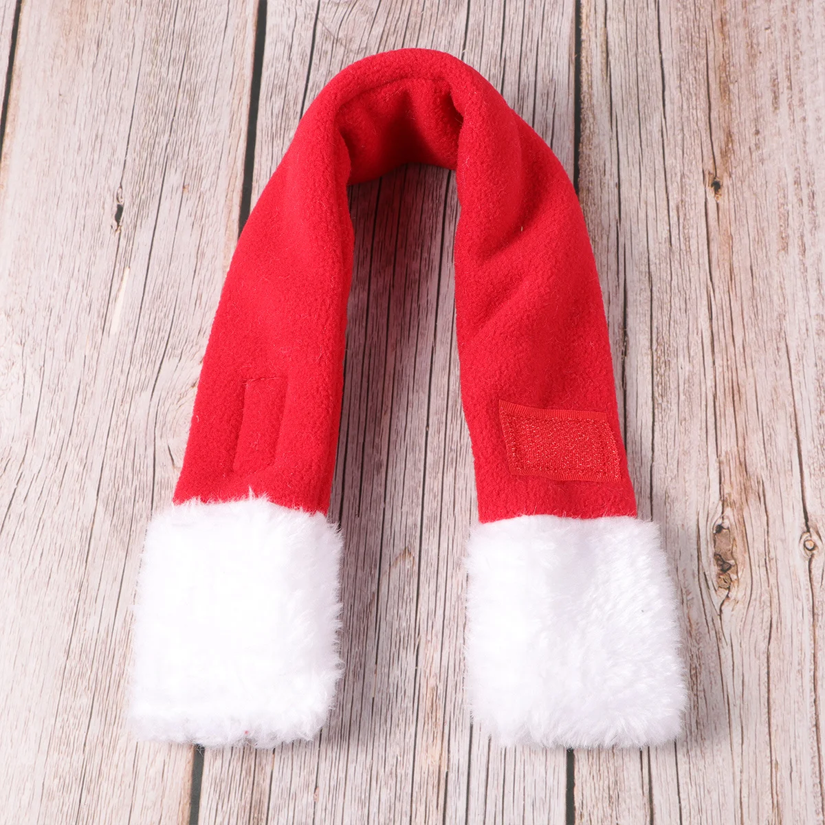 

Pet Christmas Scarf Dog Cat Costume Winter Accessories Holiday Party Decoration with White Balls Pet Supplies Cat Costume