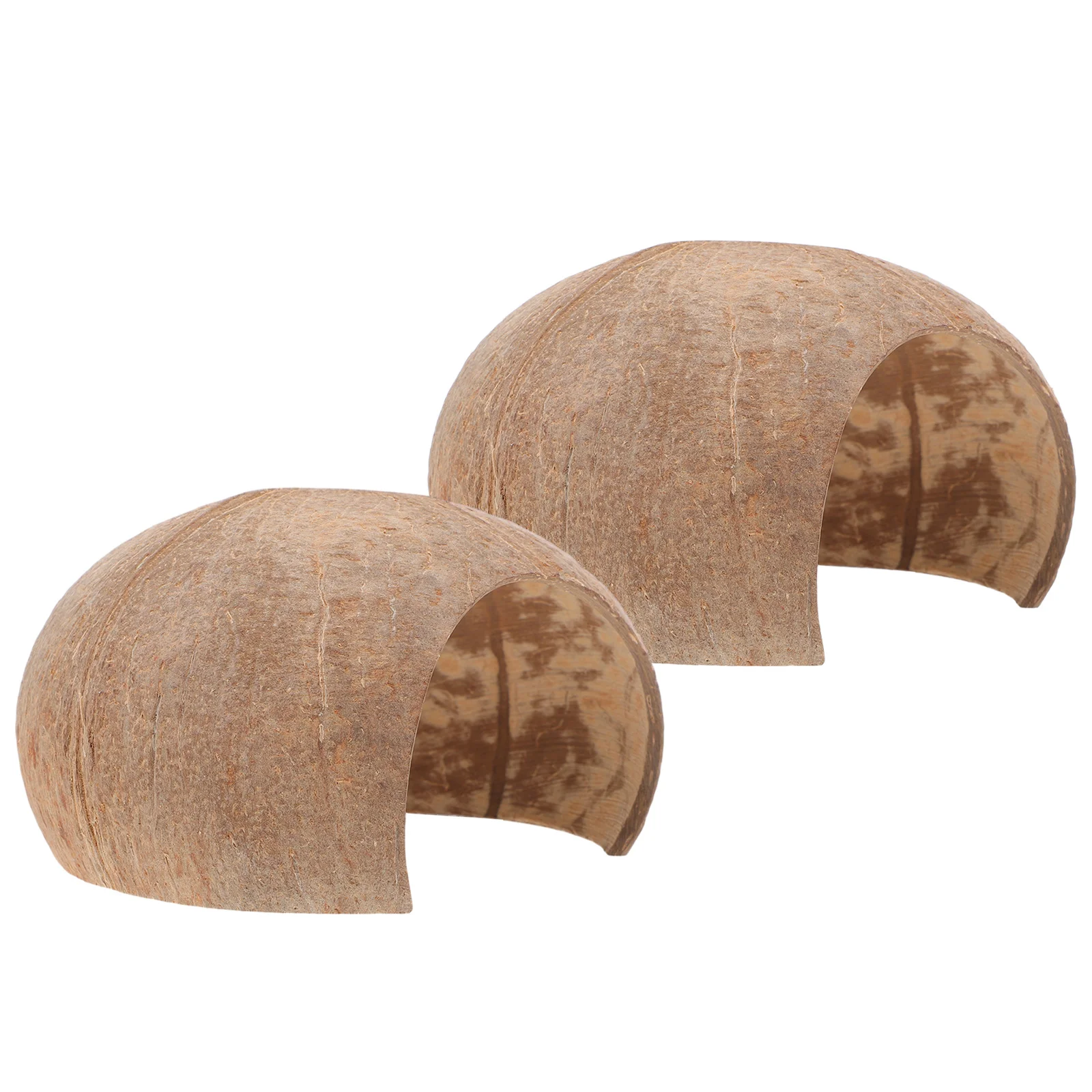 

2Pcs Aquarium Fish Shelter Coconut Shell Shrimp Cave Multi-Hole Breeding Habitat Ornament Reptile Hides Snake Hide
