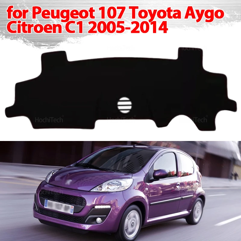 Do Peugeot 107 Toyota Aygo AB10 AB20 AB30 2005-2014 Pokrowiec na deskę rozdzielczą Mata dywanowa Poduszka przeciwsłoneczna Akcesoria samochodowe