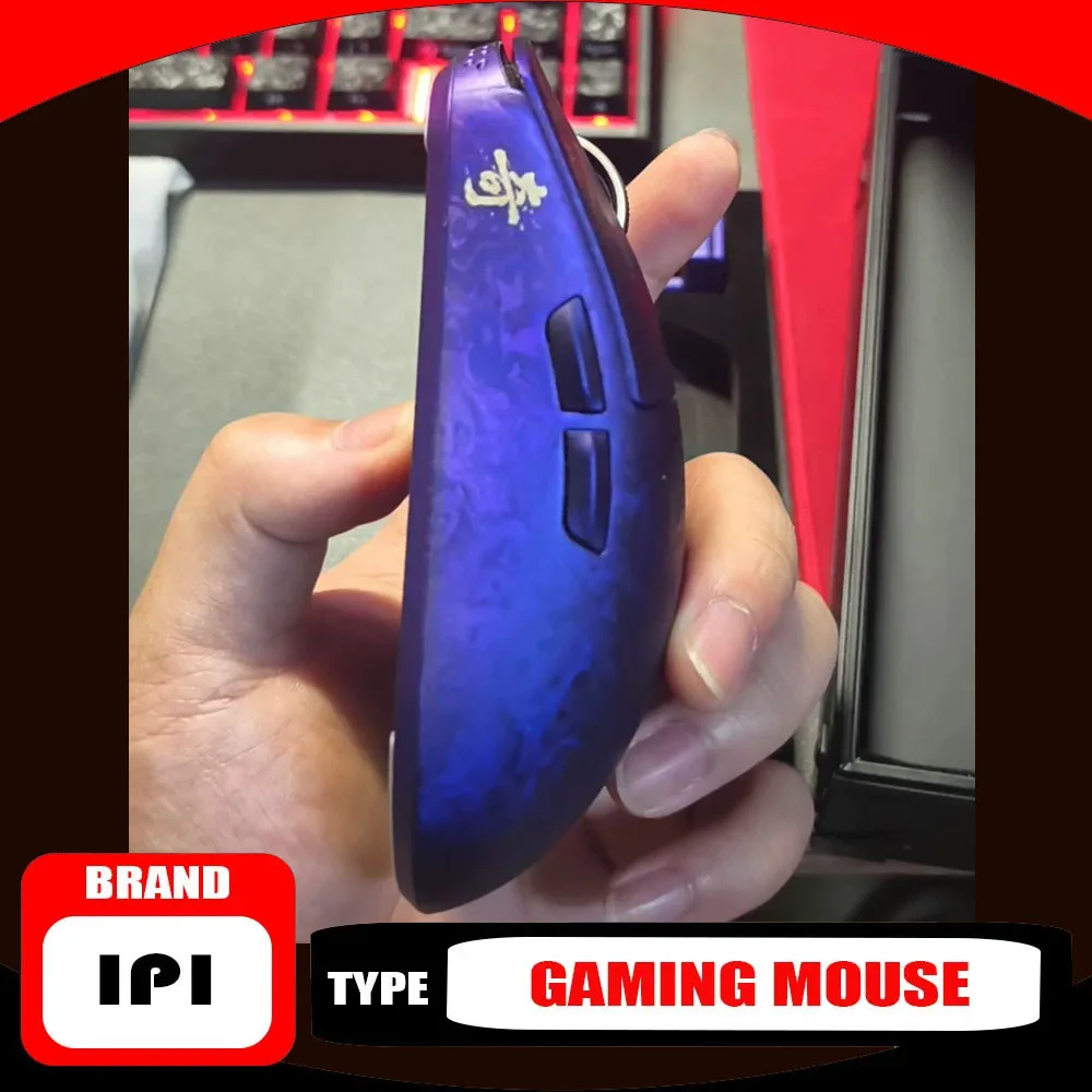 IPI QI Wireless Mouse Composite Carbon Fiber Large-Hand 30000 DPI 8K/1K Nordic 52840 PAW3950 Wired Gaming Mouse Simple