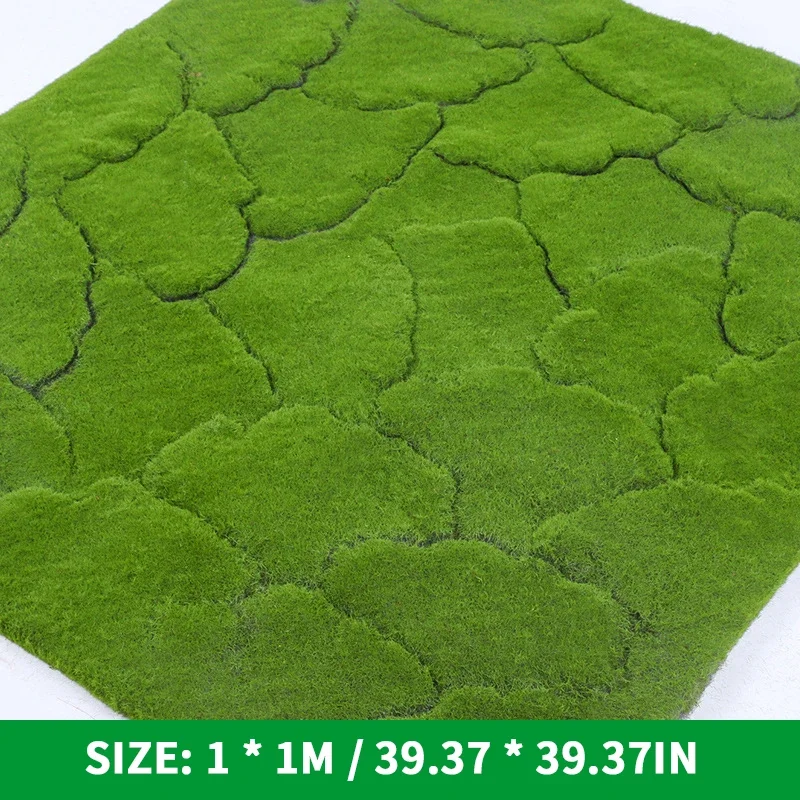 

Artificial Moss Fake Green Grass, DIY Artificial Turf, Shop Wallpaper, Wedding, Home, Terrace, Garden Wall Decoration, 100*100cm