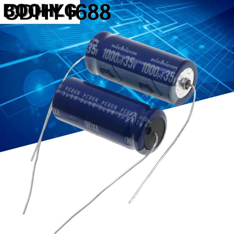 

5 шт. осевой электролитический конденсатор через отверстие горизонтальный электролитический конденсатор 35 В 1000 мкФ 1000 мкФ 35 В 13X30 мм