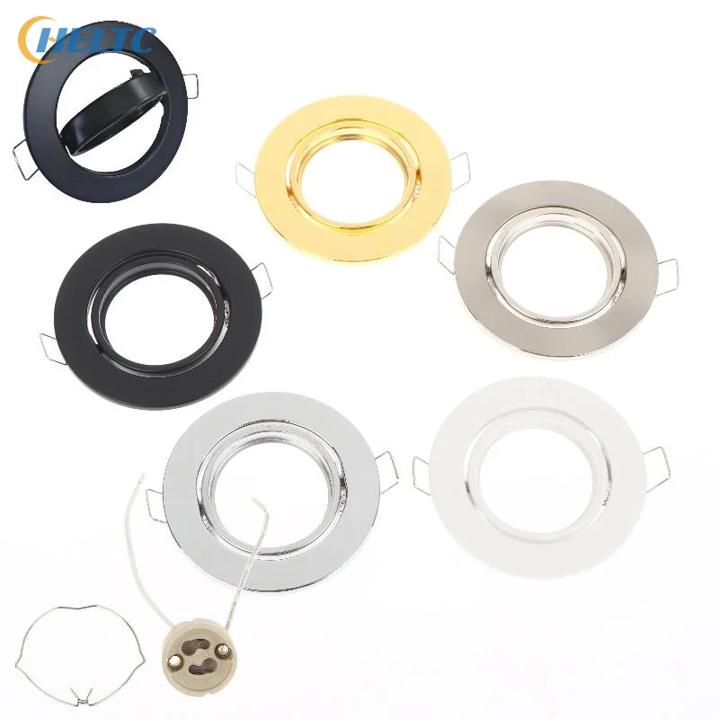 Market Lighting Round Fixture Downlight Led Holder Cutout For Bulb Holder Recessed LED Spot Light MR16 GU10 LED Downlights Frame