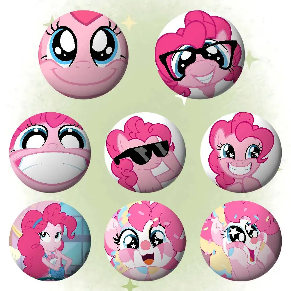 Cute P-Pinkie Pies Badges Tinplate Soft Button Pin Brooch Metal Badge Custom Jewelry Accessories Hat Bag Lapel