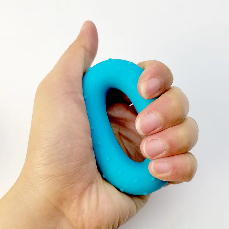 Silica Gel Hand Grip Ring Men Women Gym Fitness Finger Heavy Exerciser Ball Strength Muscle Recovery Gripper Trainer