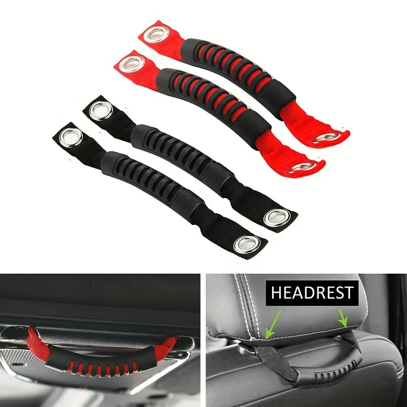 2pcs Car Support Inserts New Multi-Functional Pull Handle for Off-Road Vehicles Non-Slip Handgrip for Rear Roof Seating
