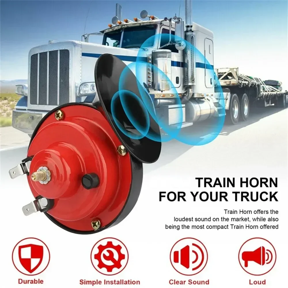1/2PCS Car Horn 300db Loud Horn For Suv Trucks Boat Train 12V Snail Air Loud Pressure Speakers Motorcycle Super Loud Horns