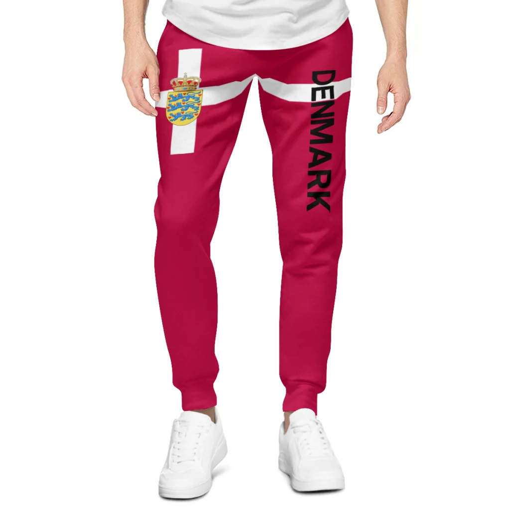 Denmark Vlag Heren Joggingbroek Met Zakken Joggingbroek Voor Heren Sport Casual Joggingbroek Met Trekkoord