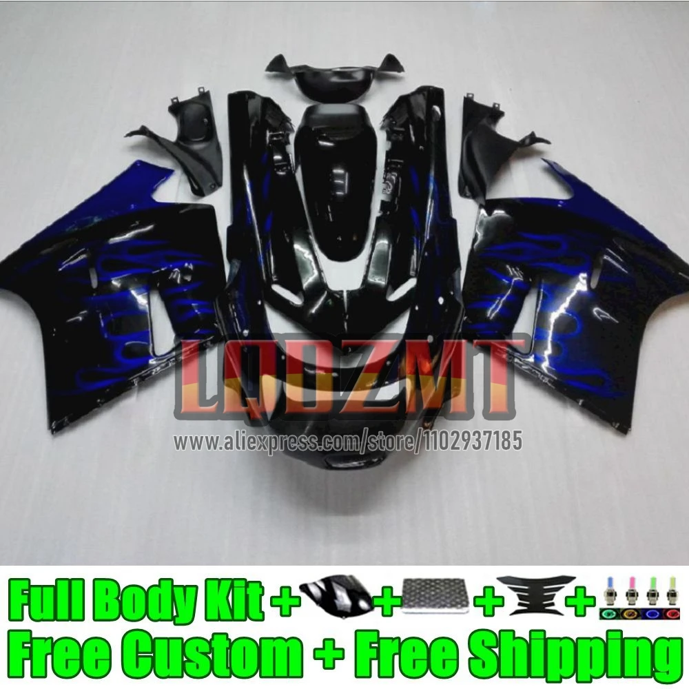 ZX-11R For KAWASAKI NINJA flames blue ZZR1100 ZX 11R 56No.56 ZX11 R ZX11R 93 94 95 96 97 ZZR 1100 1998 1999 2000 2001 Fairings