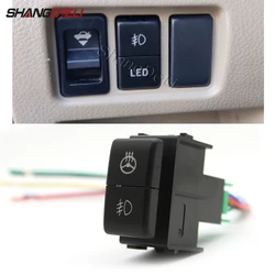 Car Dual Key Switch Fog Light Switch Steering Wheel Heating Button For Nissan Tiida Qhashqai X-TRAIL Patrol Y62 2008-2014